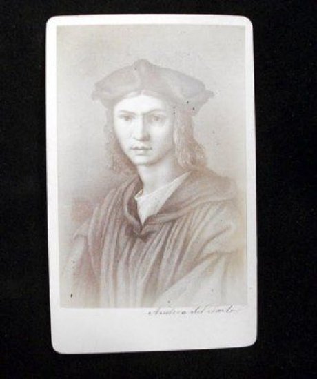 Foto epoca carte de visite Andrea del Sarto 1890 ca.