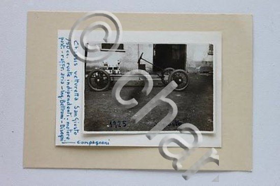 foto epoca Chassis vettura San Giusto 750 cc Ing Beltrami …