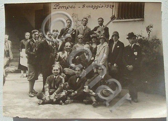 Foto epoca famiglia Squillace di Catanzaro a Pompei '29