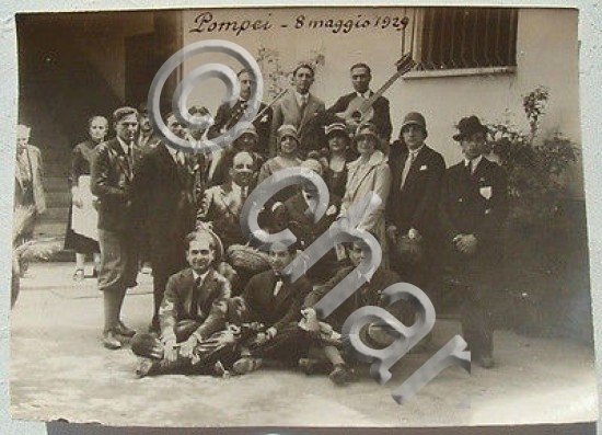 Foto epoca famiglia Squillace di Catanzaro a Pompei '29