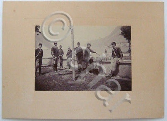 Foto epoca militaria Reggimento Cavalleria rancio 1880