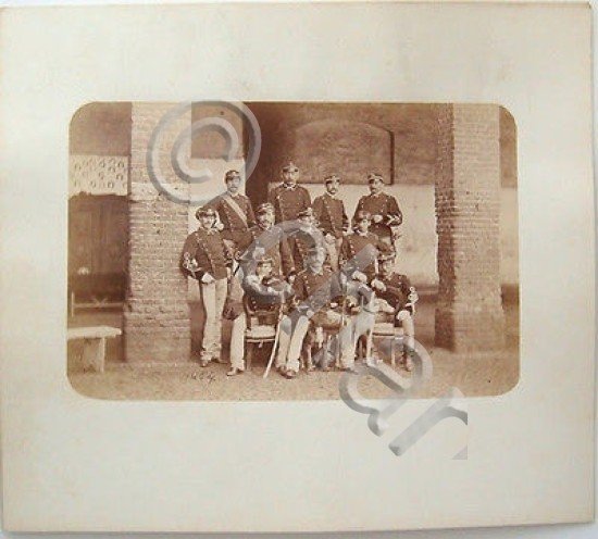 Foto epoca Reggimento Cavalleria militari 1880 ca