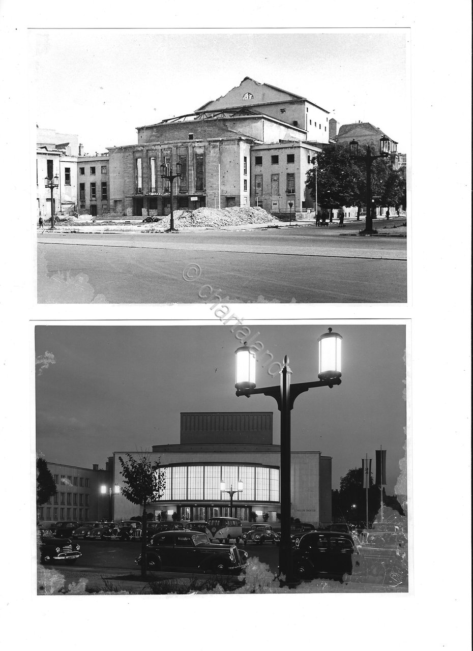 Foto lotto 2 foto Berlino Teatro Schiller Prima e dopo …