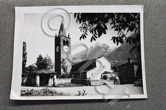 Foto Montagna 1950 Quart frazione Trois Villes Chiesa 1950 ca