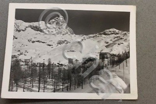 Foto Montagna Cervinia Breuil mt 2004 Chiesa e sfondo con …