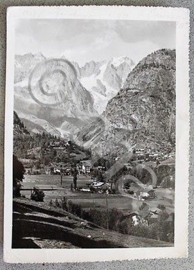 Foto Montagna Courmayeur 1949 - Villaggio Saxe e Grande Jorasses …