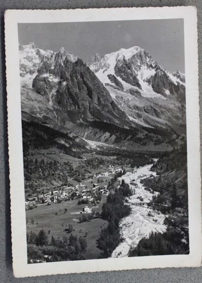 Foto Montagna Courmayeur 1950 - Entrèves veduta con Grandes Jorasses … | Immagine principale