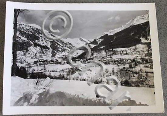 Foto Montagna Courmayeur 1950 - Panorama scorcio invernale mt 1224