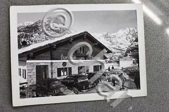 Foto Montagna Courmayeur 1950 Partenza funivia del Col Checrouit mt …