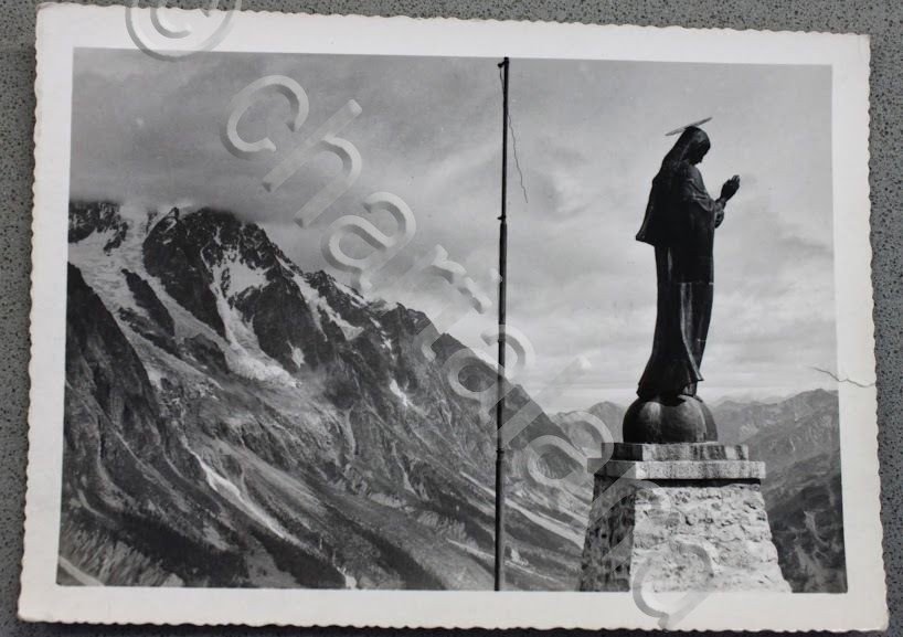 Foto Montagna Valle d'Aosta 1950 - Courmayeur Madonnina sul Monte …