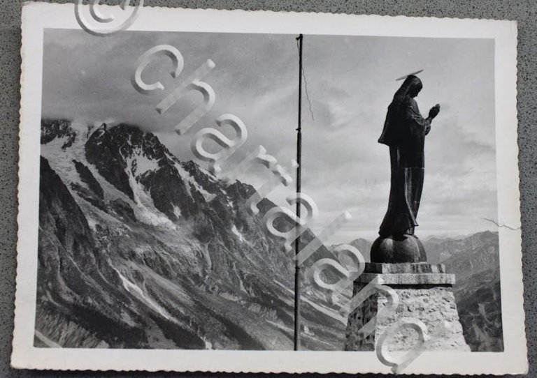 Foto Montagna Valle d'Aosta 1950 - Courmayeur Madonnina sul Monte …
