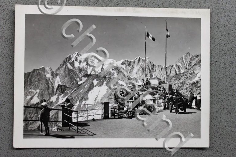 Foto Montagna Valle d'Aosta 1950 ca Belvedere Punta Helbronner Courmayeur