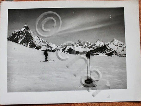 Foto Montagna Valle d'Aosta piste sci Monte Cervino 1950 ca | Immagine Gallery 1