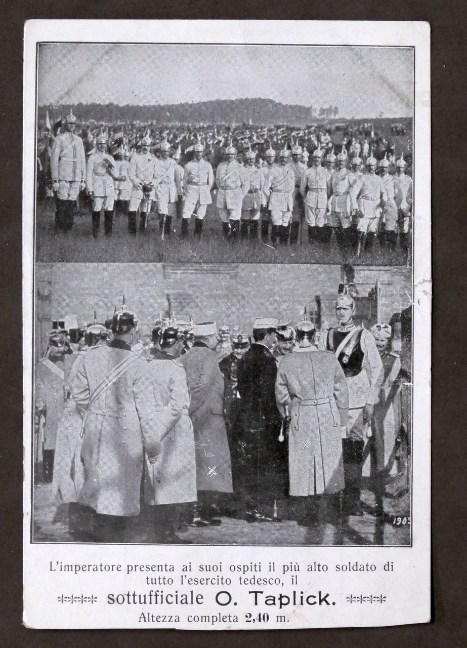 Fotocartolina - Soldato più alto dell'esercito tedesco - O. Taplick …