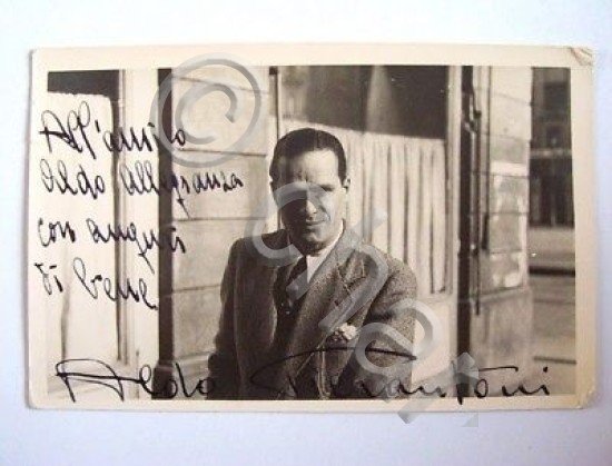 Fotocartolina Autografo Attore Aldo Pierantoni 1965 ca