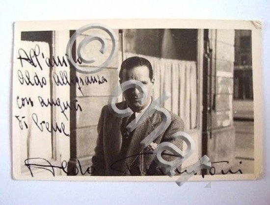 Fotocartolina Autografo Attore Aldo Pierantoni 1965 ca