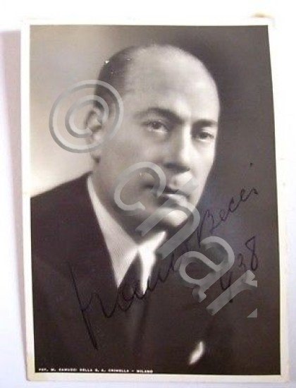 Fotocartolina Autografo Attore Franco Becci 1938