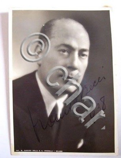Fotocartolina Autografo Attore Franco Becci 1938