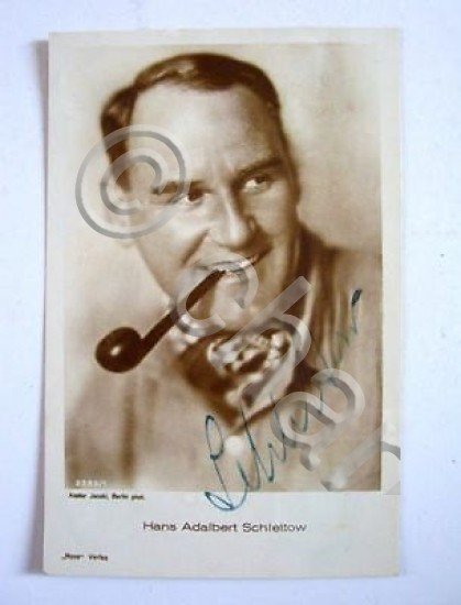 Fotocartolina Autografo Hans Adalbert Schlettow 1930 ca