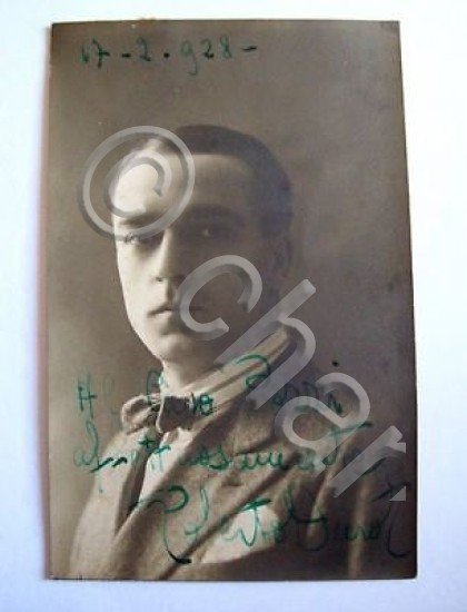 Fotocartolina Autografo Lirico Roberto Durot 1928