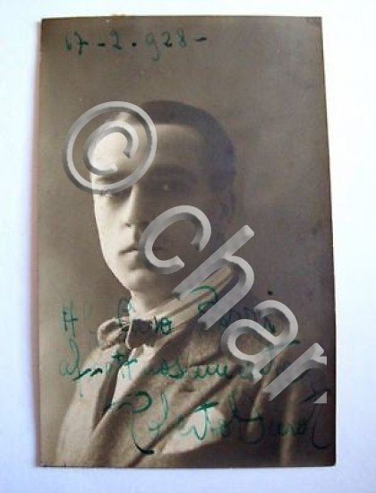 Fotocartolina Autografo Lirico Roberto Durot 1928