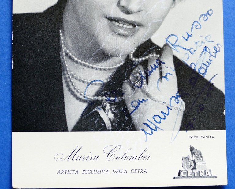 Fotocartolina Cetra con Autografo della cantante Marisa Colomber - 1957 … | Immagine Gallery 2