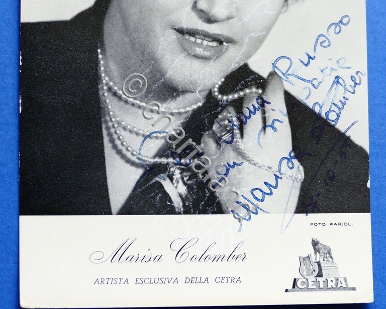 Fotocartolina Cetra con Autografo della cantante Marisa Colomber - 1957 … | Immagine Gallery 4