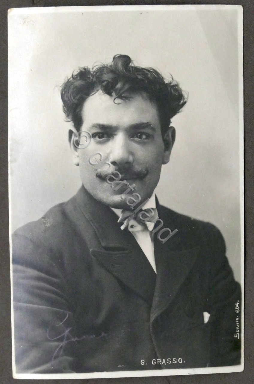 Fotocartolina con autografo dell'attore Giovanni Grasso - 1920 ca. | Immagine principale