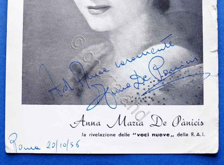 Fotocartolina con Autografo della cantante Anna Maria De Panicis - … | Immagine Gallery 3