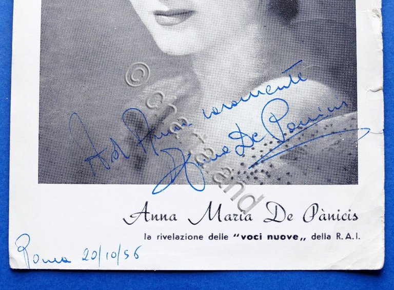 Fotocartolina con Autografo della cantante Anna Maria De Panicis - … | Immagine Gallery 4