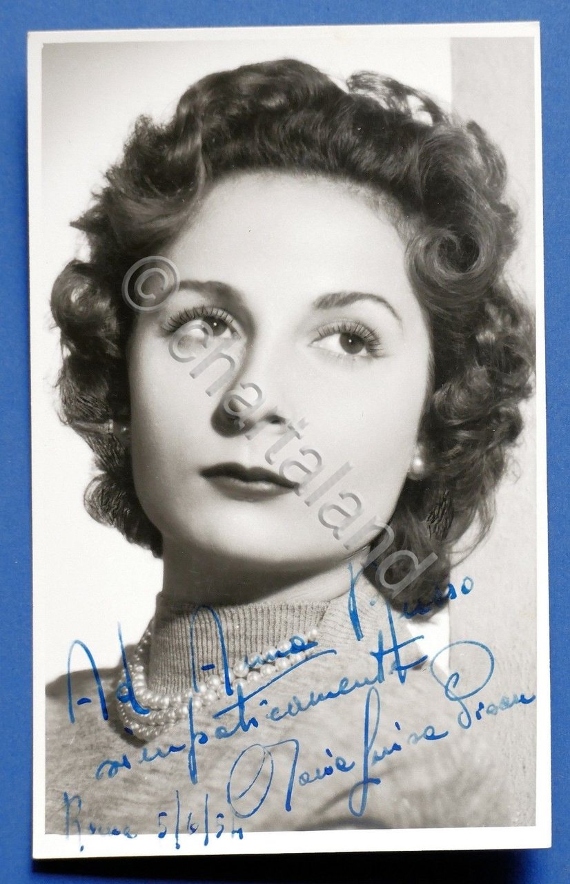 Fotocartolina con Autografo della cantante Maria Luisa Pisan - 1954 | Immagine principale