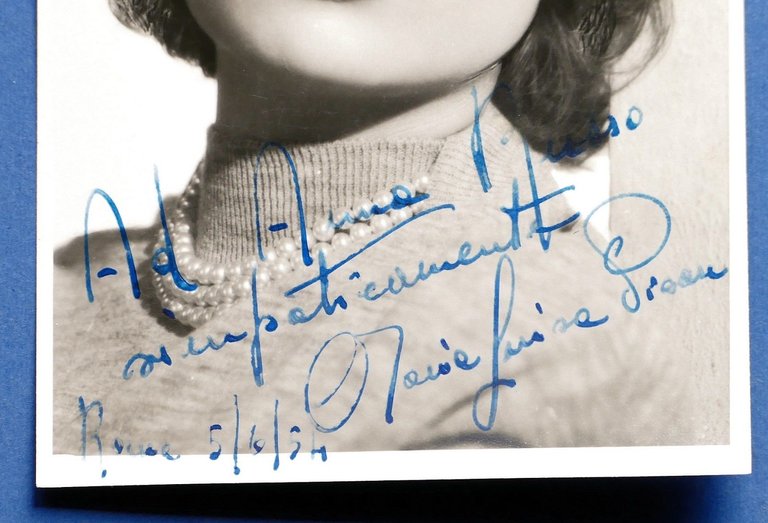 Fotocartolina con Autografo della cantante Maria Luisa Pisan - 1954 | Immagine Gallery 2