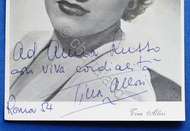 Fotocartolina con Autografo della cantante Tina Allori - 1954 | Immagine Gallery 3