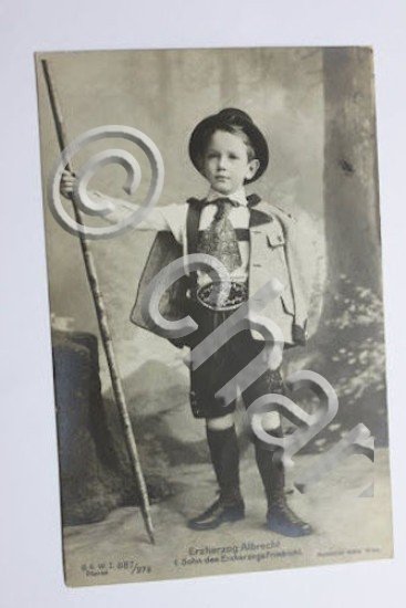 fotocartolina dell'Arciduca Alberto Francesco d'Asburgo-Teschen 1908