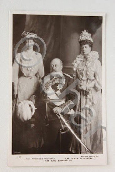 Fotocartolina della Regina Alexandra Principessa Vittoria e Re Edoardo VII …