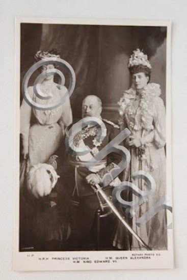 Fotocartolina della Regina Alexandra Principessa Vittoria e Re Edoardo VII …