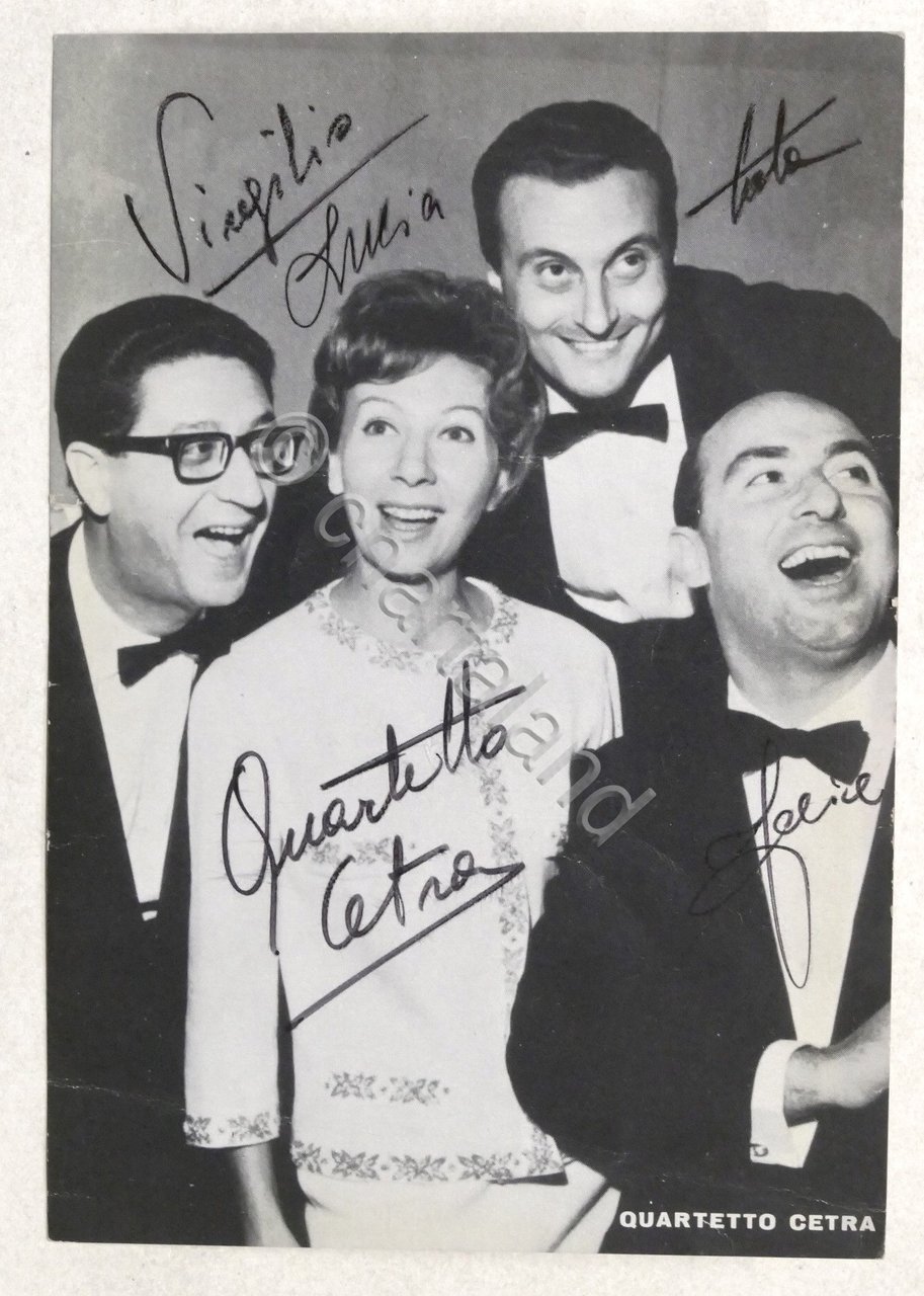 Fotocartolina gruppo vocale Quartetto Cetra - 1960 ca.