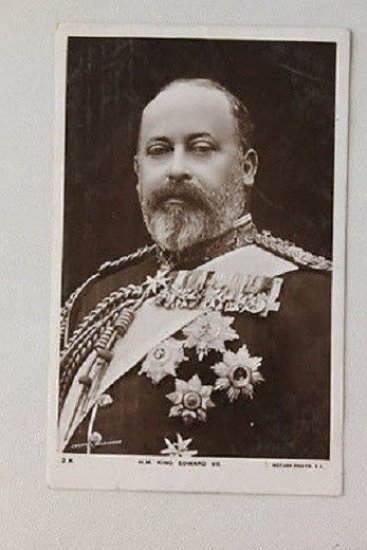 Fotocartolina Re Edoardo VII del Regno Unito 1908