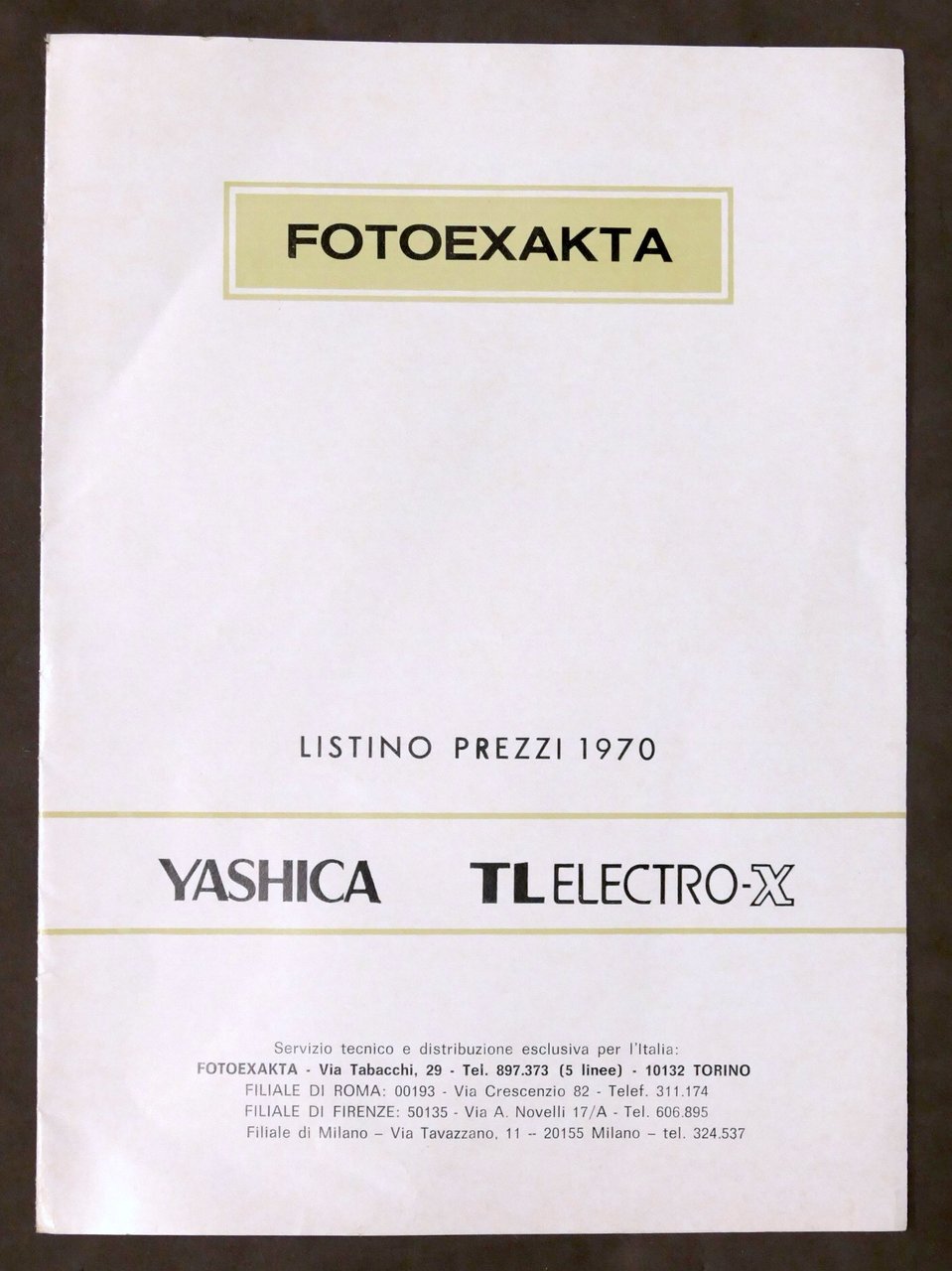 Fotoexakta - Listino prezzi - Yashica TL Electro X - …