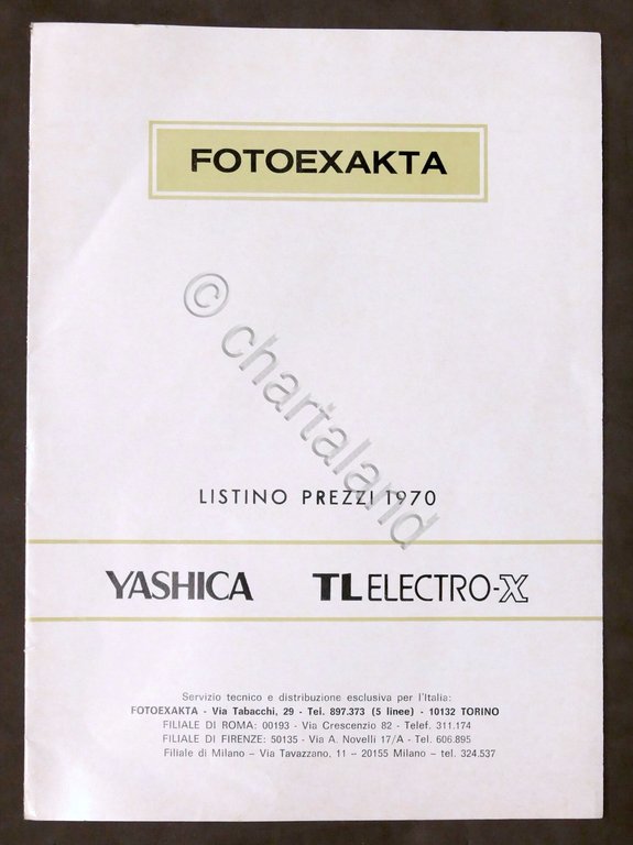 Fotoexakta - Listino prezzi - Yashica TL Electro X - …
