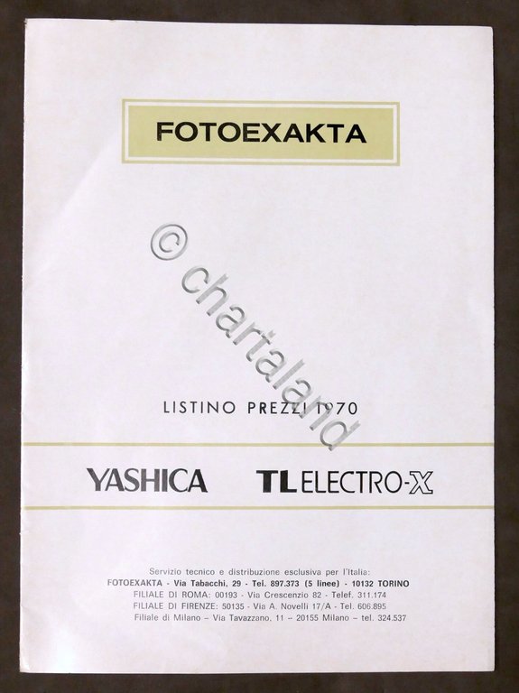 Fotoexakta - Listino prezzi - Yashica TL Electro X - …