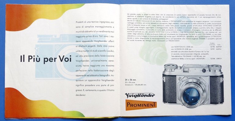 Fotografia - Brochure Voigtlander - apparecchi ed obiettivi - 1952 … | Immagine Gallery 3