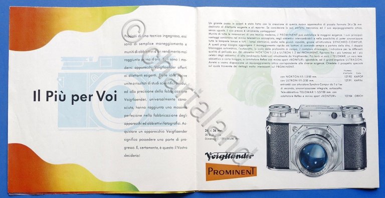 Fotografia - Brochure Voigtlander - apparecchi ed obiettivi - 1952 … | Immagine Gallery 4