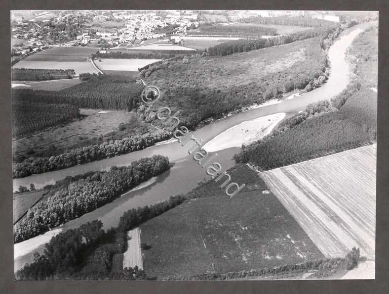 Fotografia aerea - Confluenza dei fiumi Tanaro e Bormida - …