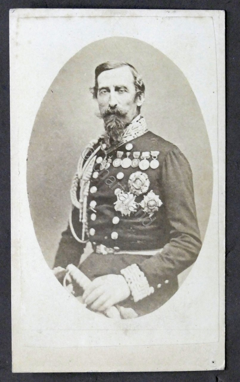 Fotografia albumina - Generale Alfonso La Marmora - 1870 ca.