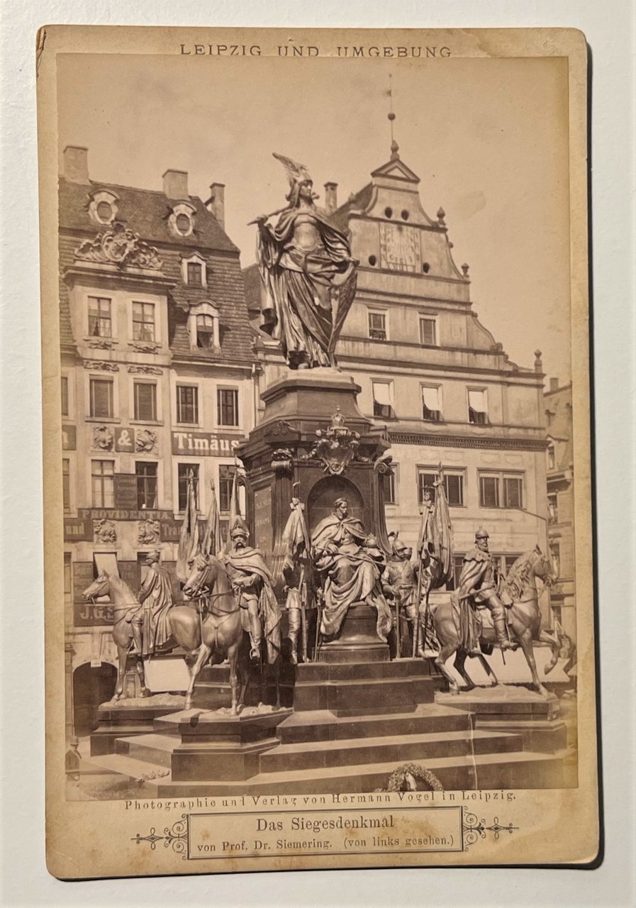 Fotografia Albumina - Leipzig und Umgebung - Das Siegesdenkmal - …