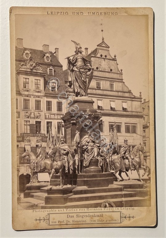 Fotografia Albumina - Leipzig und Umgebung - Das Siegesdenkmal - …