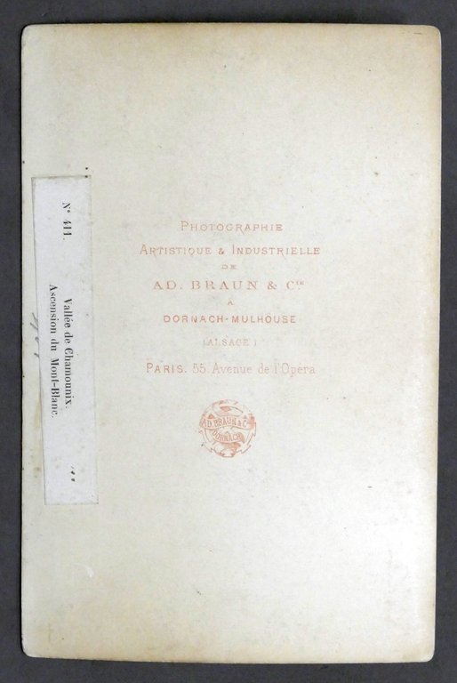 Fotografia albumina - Valle di Chamonix: Ascensione al Monte Bianco …