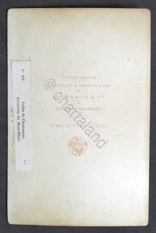 Fotografia albumina - Valle di Chamonix: Ascensione al Monte Bianco …