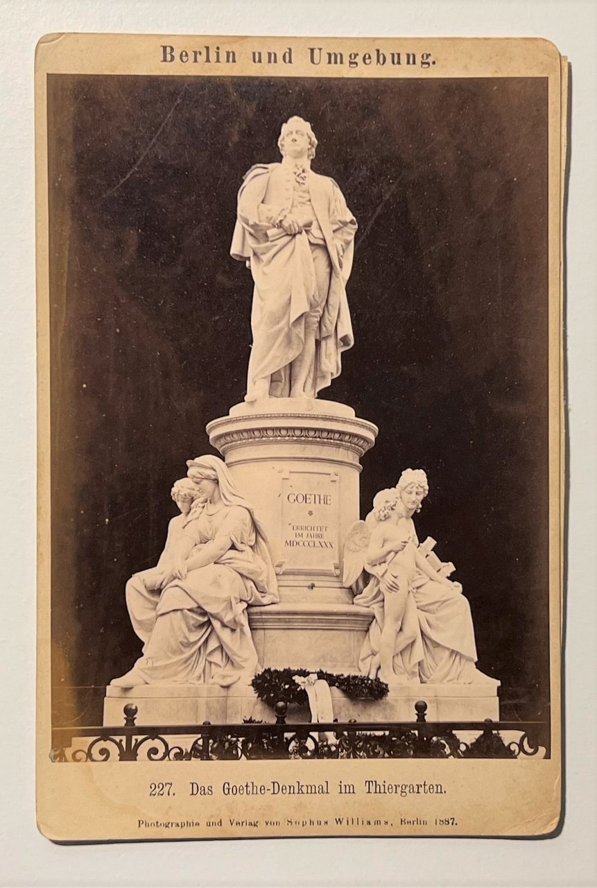 Fotografia Albumina Berlin und Umgebung - Das Goethe Denkmal im …